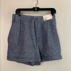 UNIQLO linen cotton relaxed shorts (med) - NWT